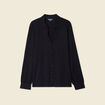 Chemise manches longues noir femme