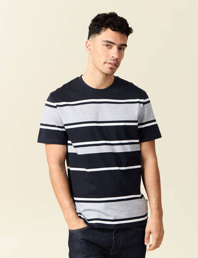 T-shirt manches courtes bleu marine homme