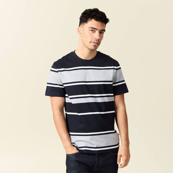 T-shirt manches courtes bleu marine homme