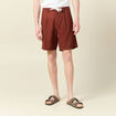 Bermuda droite à coulisse marron cognac homme