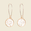 Boucles d'oreilles pendantes couleur or femme