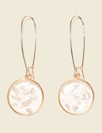 Boucles d'oreilles pendantes couleur or femme