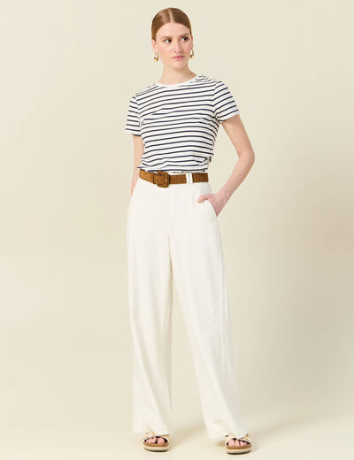 T-shirt éco-responsable ecru femme