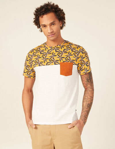 T-shirt manches courtes jaune homme