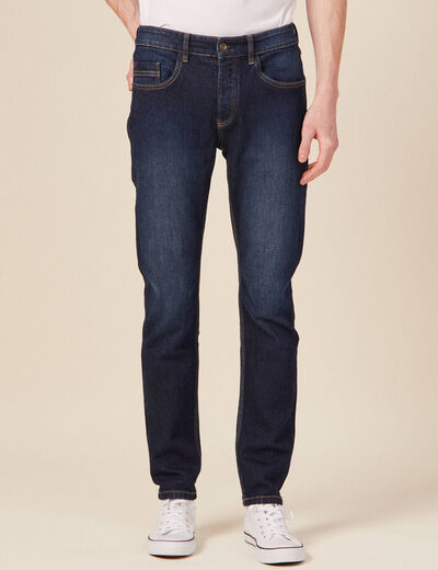 Jeans slim 5 poches denim brut homme