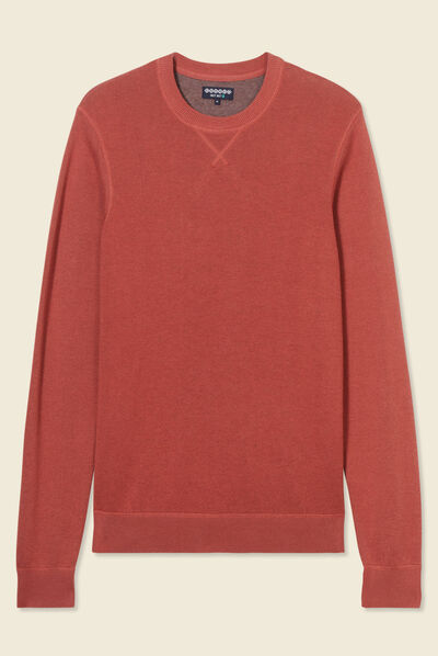 Pull manches longues rouge homme