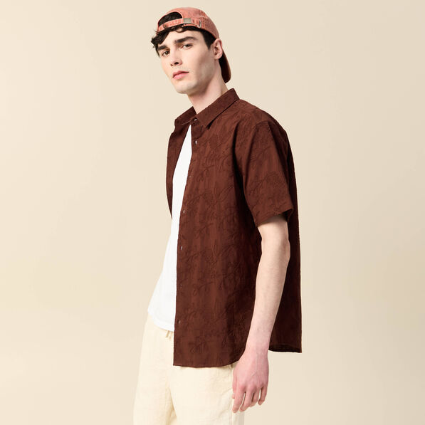 chemise manches courtes bordeaux homme Chemise manches courtes bordeaux homme