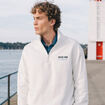 Sweat ample col montant manches longues ecru homme