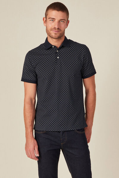 Polo éco-responsable bleu marine homme
