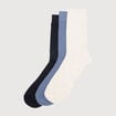 Lot de 5 paires chaussettes hautes bleu gris homme