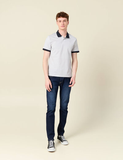 Polo éco-responsable blanc homme
