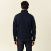 Gilet manches longues zipp&eacute; bleu marine homme