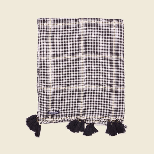 foulard a pampilles noir femme Foulard à pampilles noir femme