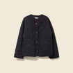 Veste oversize manches longues doubl&eacute;e gris fonc&eacute; femme