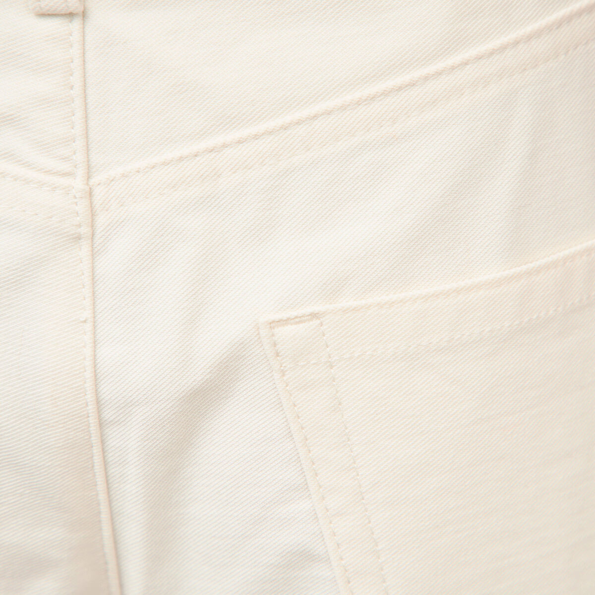 Pantalon coupe regular ecru femme