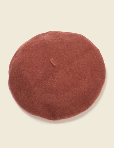 Béret marron cognac femme
