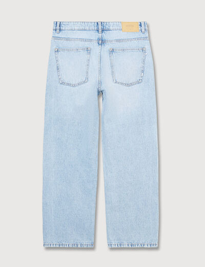 Jeans large 5 poches longueur 32 denim snow bleach homme