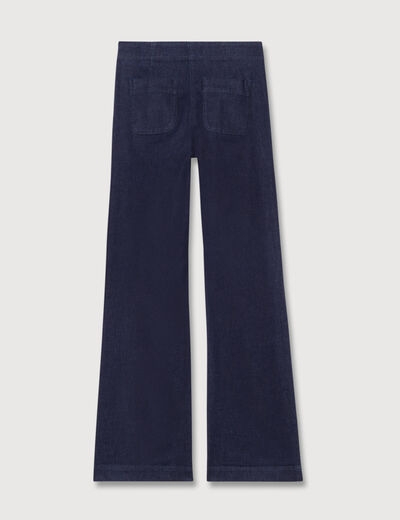 Jeans flare &agrave; pont denim brut femme