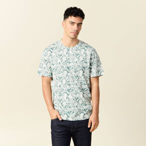 T-shirt manches courtes marron clair homme