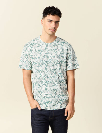 T-shirt manches courtes marron clair homme