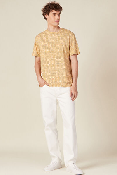 T-shirt manches courtes jaune homme