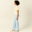 T-shirt manches courtes jaune pastel femme