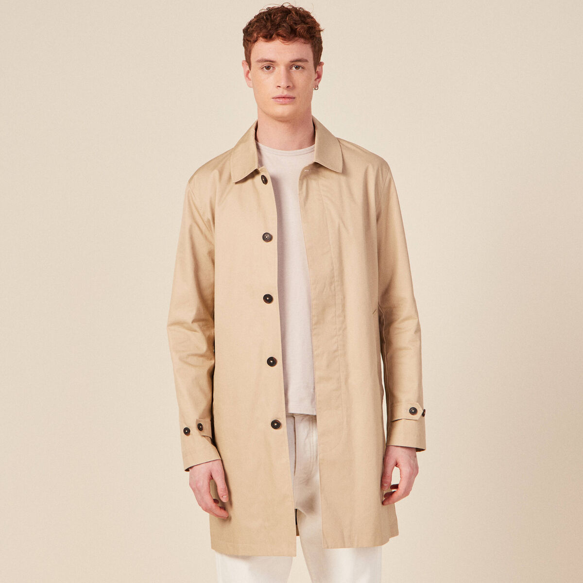 Trench éco-responsable beige homme