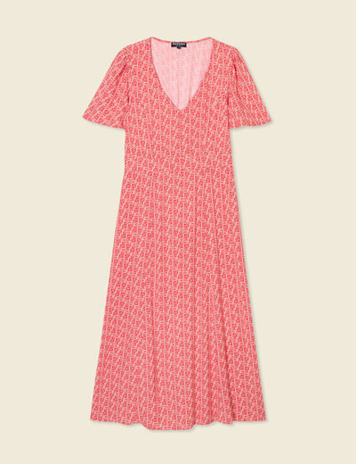 Robe longue éco-responsable rouge femme