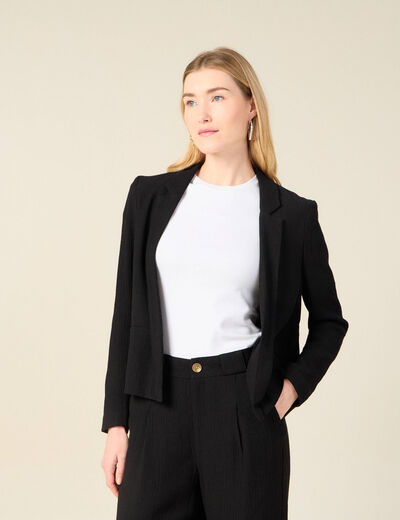 Veste blazer éco-responsable noir femme
