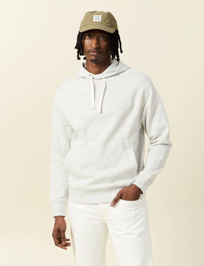 Sweat à capuche gris homme