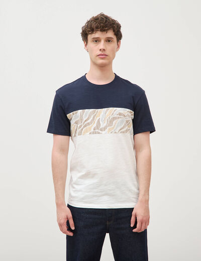 T-shirt manches courtes ecru homme