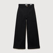 Jeans large taille haute denim noir femme