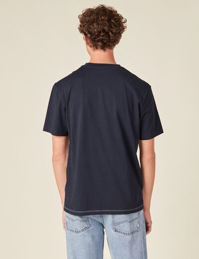 T-shirt éco-responsable bleu marine homme