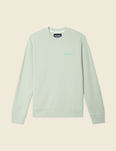 Sweat manches longues vert clair homme