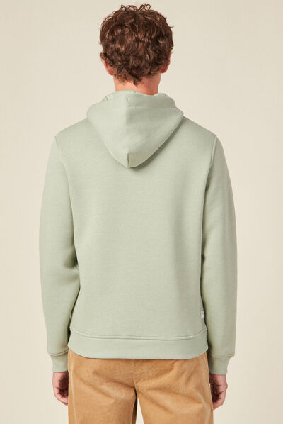 Sweat manches longues vert olive homme
