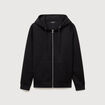 Sweat ample &agrave; capuche manches longues noir homme
