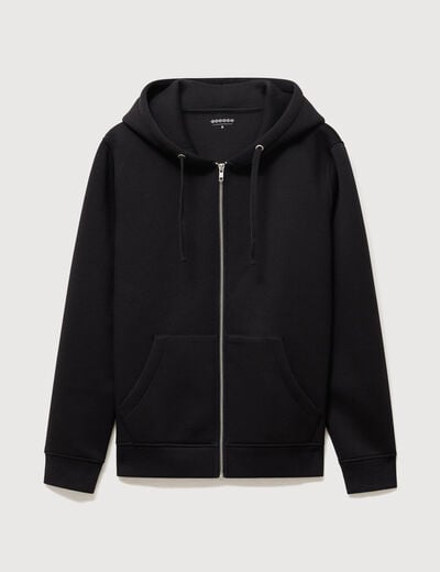Sweat ample &agrave; capuche manches longues noir homme