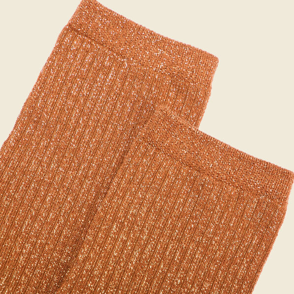Chaussettes marron cognac femme