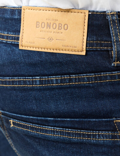 Jeans slim éco-responsable denim brut homme