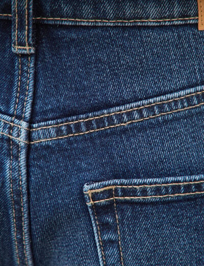 Jeans straight taille standard denim brut femme