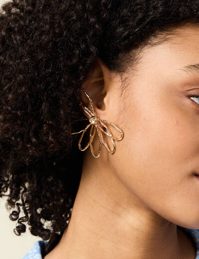 Boucles d'oreilles clous couleur or femme