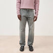 Jeans straight longueur 32 en coton denim gris homme
