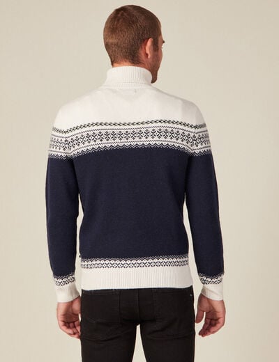 Pull manches longues vert kaki homme