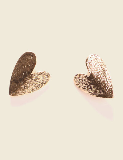 Boucles d'oreilles clous couleur or femme