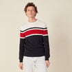 Pull manches longues bleu marine homme