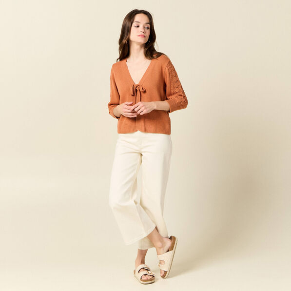 Gilet éco-responsable rouge foncé femme