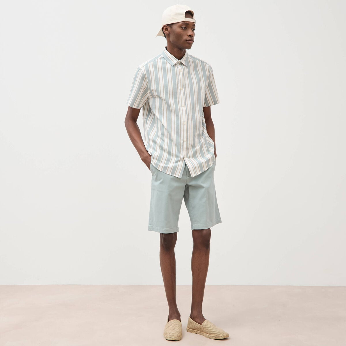 Short vert clair homme