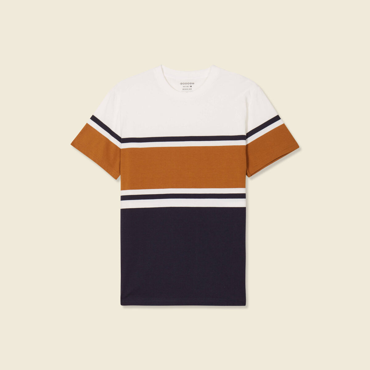 T-shirt manches courtes ecru homme