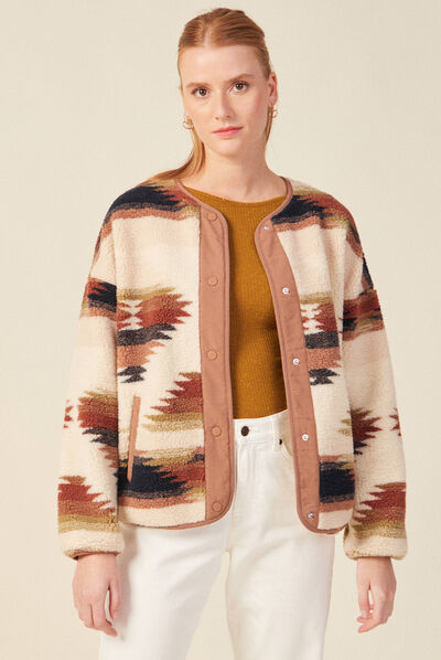 Gilet éco-responsable ecru femme