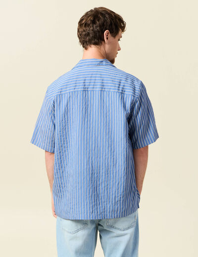 Chemise boyfriend manches courtes rouge foncé homme
